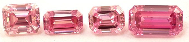 Темно-розовый бриллиант синтетический