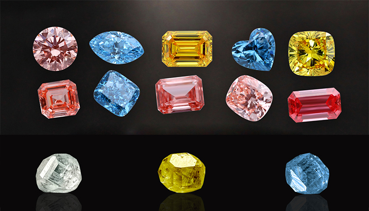 разницы между необработанными алмазами и россыпными бриллиантами