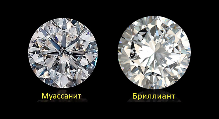 разница между муассанитом и бриллиантом
