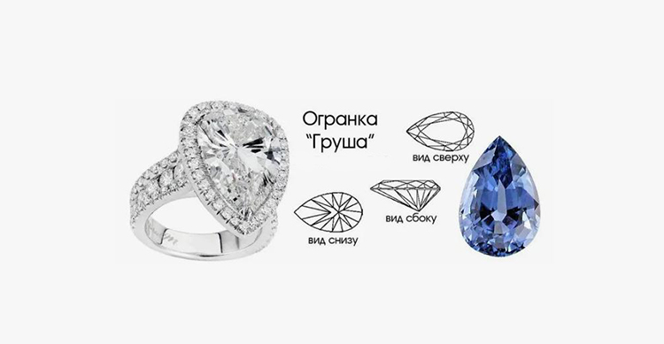 Грушеобразная огранка бриллиантов