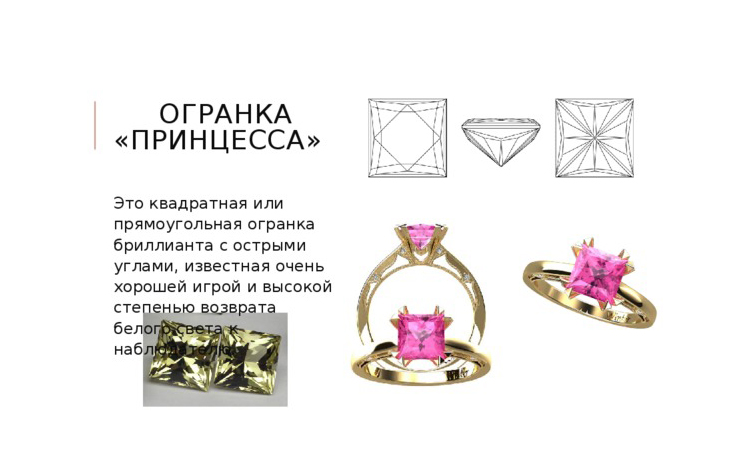 принцесса огранка бриллианта