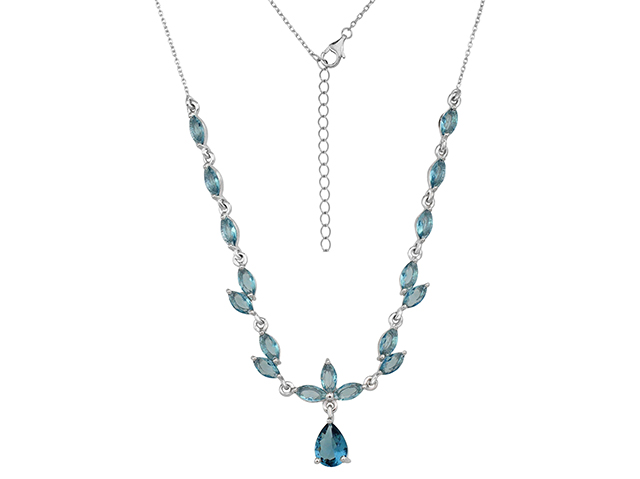 колье с круглым бриллиантом