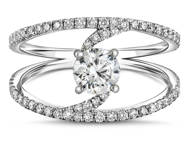 кольцо с выращенным бриллиантом 1 карат купить