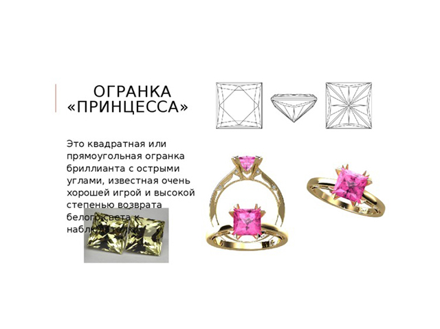 принцесса огранка бриллианта