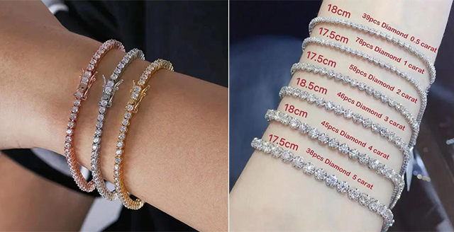 теннисный браслет с бриллиантами цена