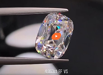 Выращенный бесцветный бриллиант 4,863ct